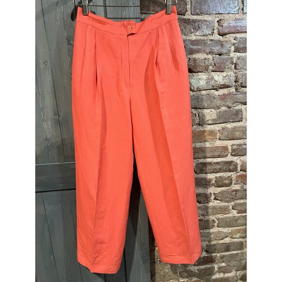 Jean Charles de Castelbajac Vintage Linen Pleated High Waist wideleg pant Sz 12 - Picture 2 of 10